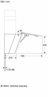 Væghængt emhætte 80 cm Klart glas med sort tryk - Siemens iQ500 - LC81KAN65
