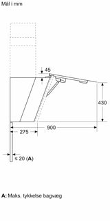 Væghængt emhætte 90 cm Klart glas med sort tryk - Siemens iQ700 - LC91KLT65