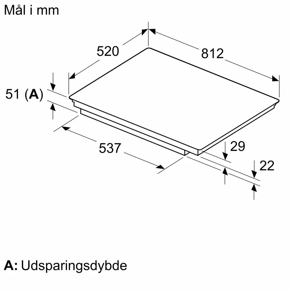 Kogesekion 80cm induktion ComfortDesign HC - Siemens iQ700 - EX870NVV6E