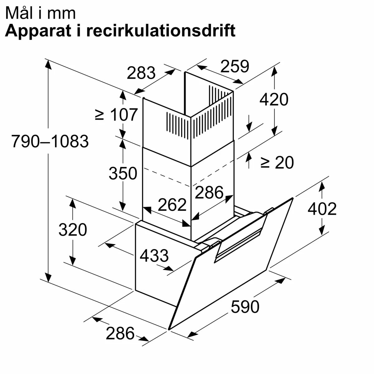 Væghængt emhætte 60 cm Klart glas med sort tryk - Siemens iQ300 - LC67KFN65