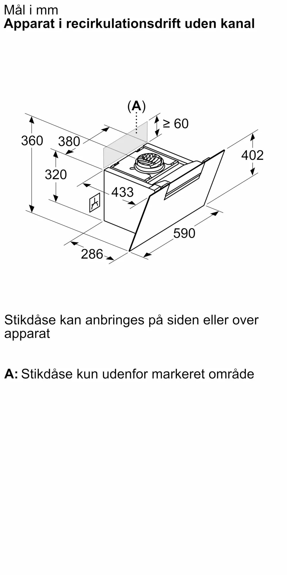 Væghængt emhætte 60 cm Klart glas med sort tryk - Siemens iQ300 - LC67KFN65