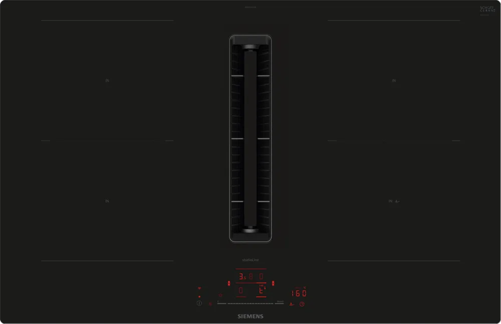 Induktionskogeplade med indbygget emfang 80 cm planmontering - Siemens iQ500 - ED807HQ26E