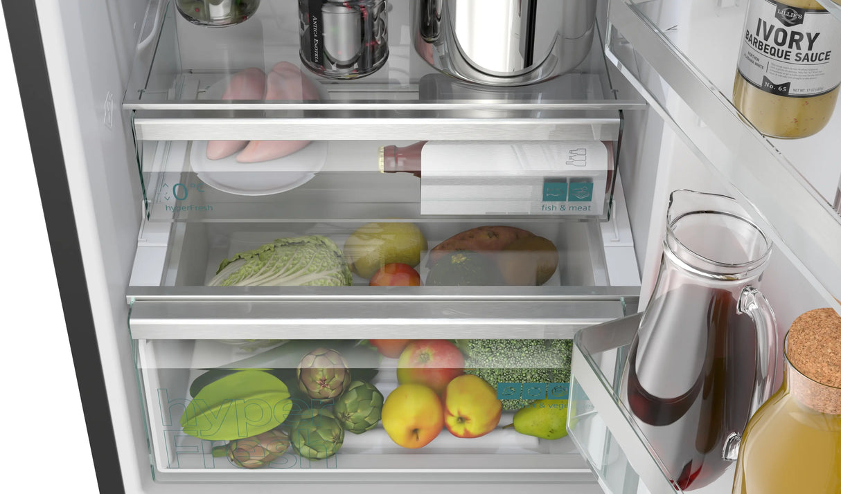 Siemens iQ700 Køle-/fryseskab 203 x 60 cm Matsort, Total noFrost - KG39NSBBF
