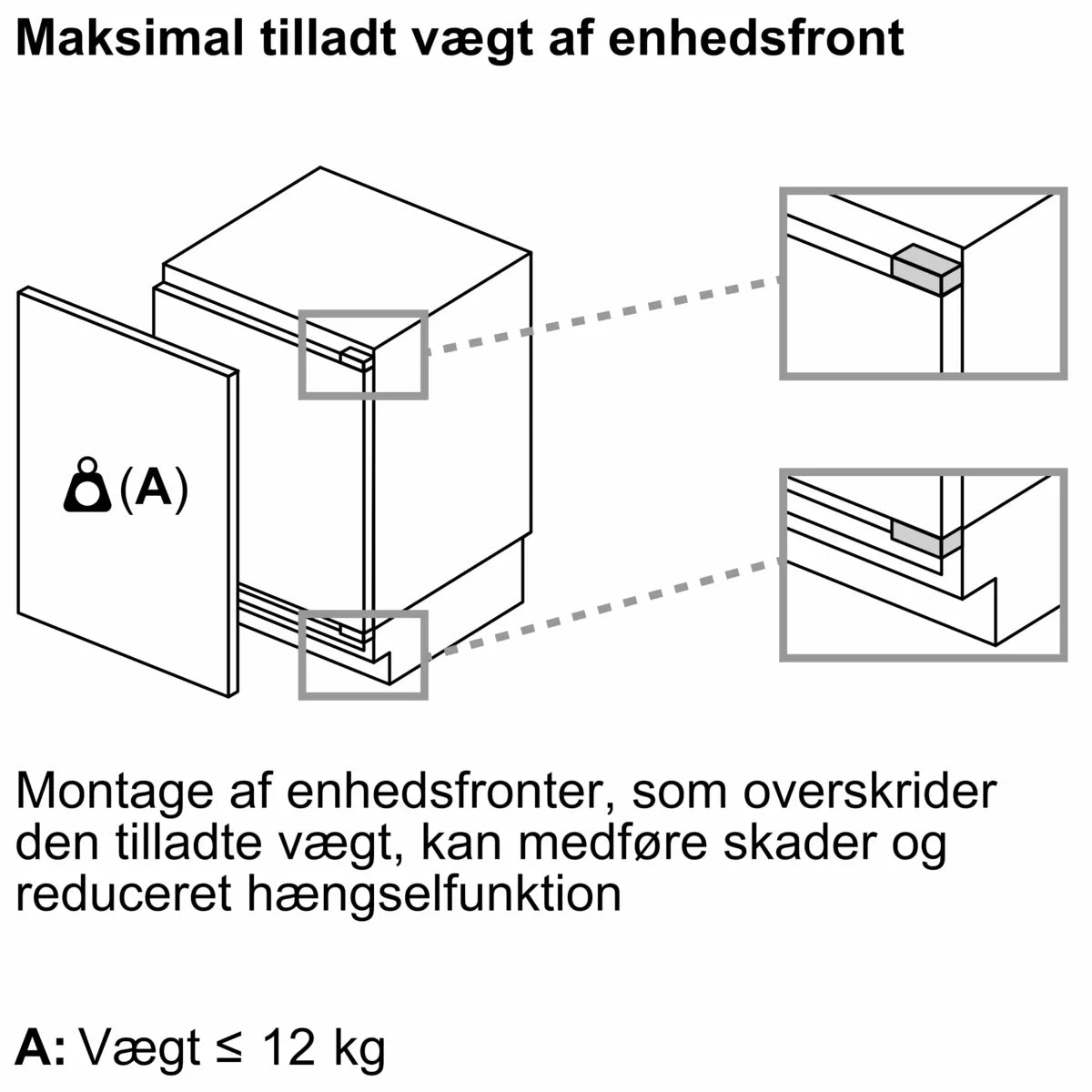 Indbygningskøleskab med fryser 82 x 60 cm fladhængsel med dæmpet lukning (soft close) - Siemens iQ500 - KU22LADD0
