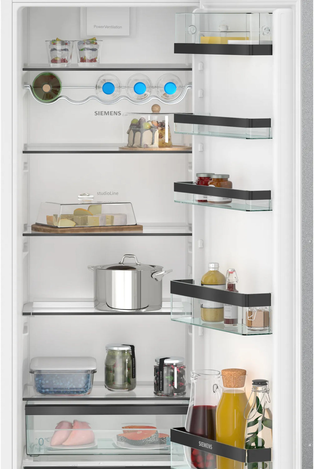 Integrerbart køleskab 177.5 x 56 cm fladhængsel med dæmpet lukning (soft close) - Siemens iQ500 - KI81RSDD0