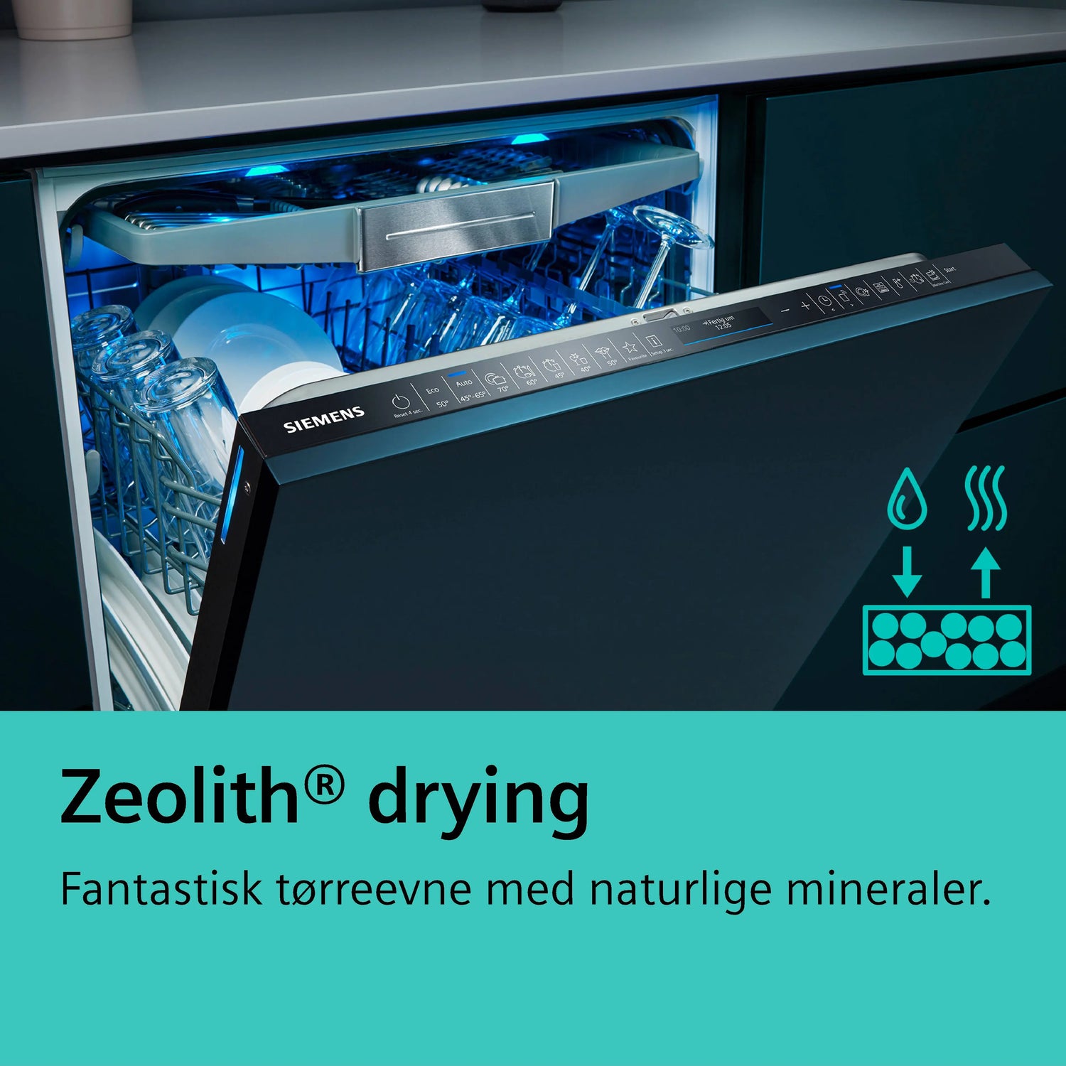 Siemens iQ500 Fuldt integrerbar opvaskemaskine 60 cm - SN85Z805CE
