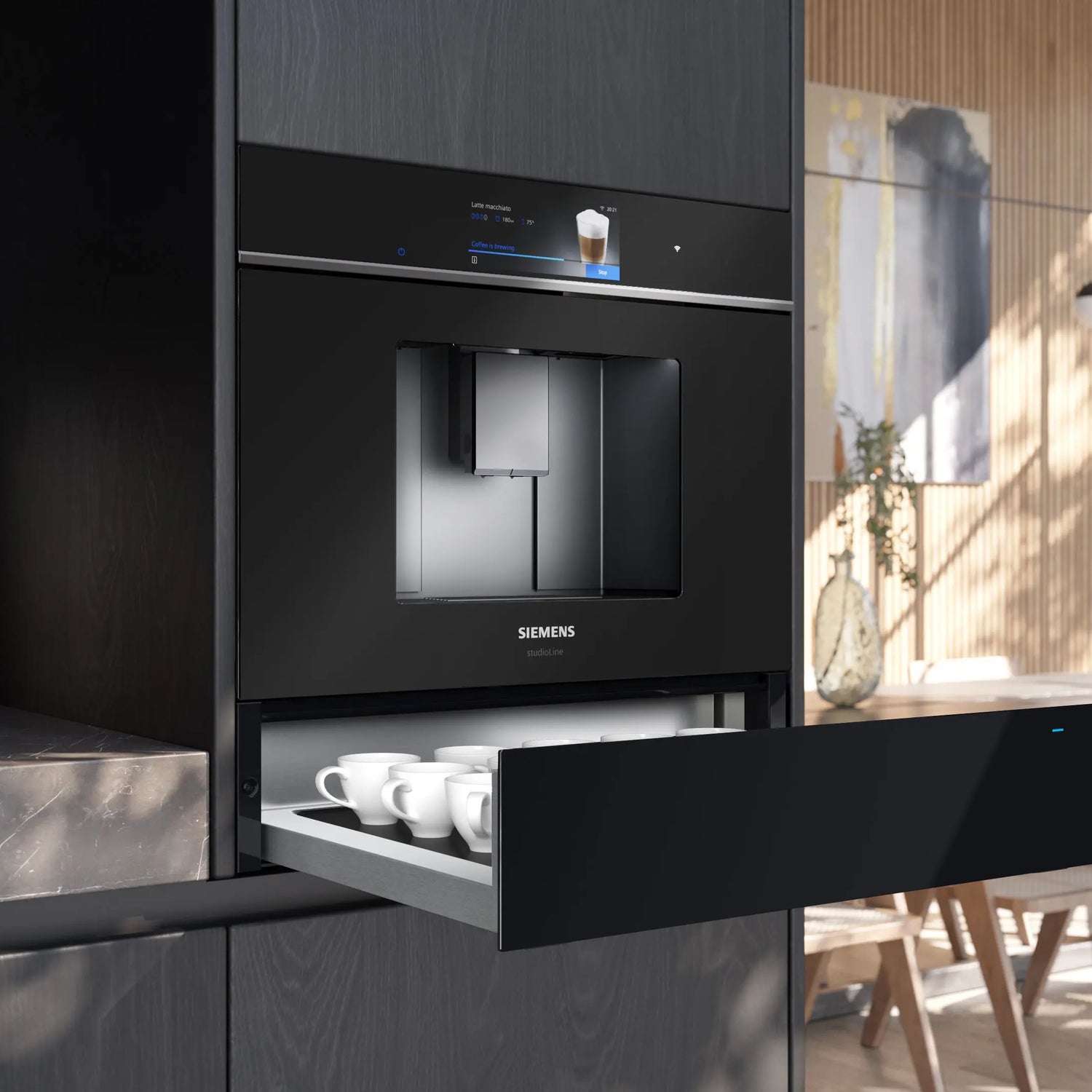 iQ700 BI710C1B1 Varmeskuffe til indbyg 60 x 14 cm Sort