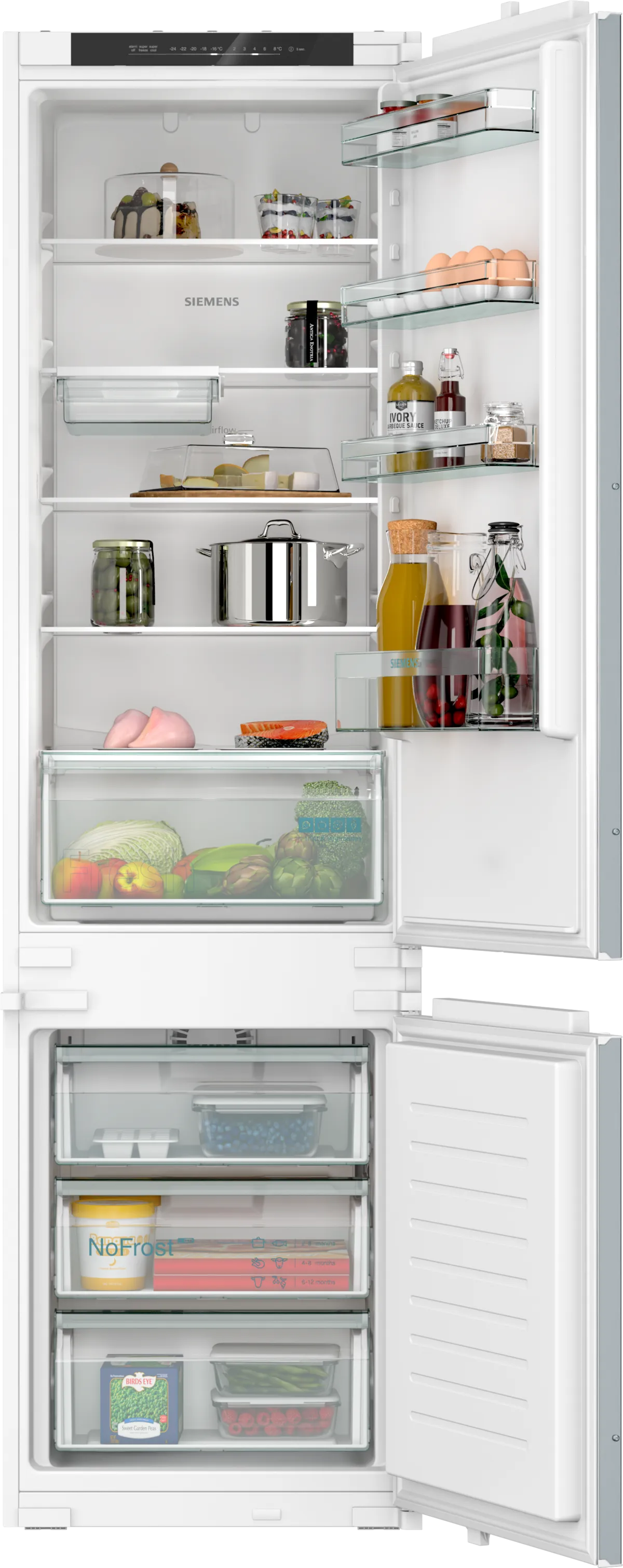 Integrerbart køle-/fryseskab 193.5 x 54.1 cm glidende hængsel - Siemens iQ100 - KI96N5SE0