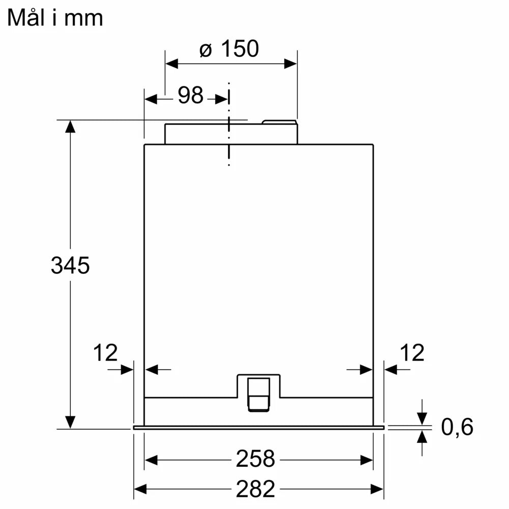 Emhætte, indbyg, 52cm. m/disp. B - Siemens iQ500 - LB56NAC50
