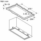 Emhætte indbyg, 70cm. m/disp. A - Siemens iQ500 - LB77NAC50
