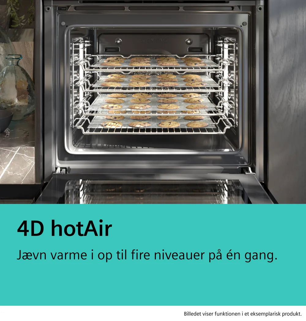 Dampovn til indbygning 60 x 60 cm i Sort - Siemens iQ700 - HS958GCB1