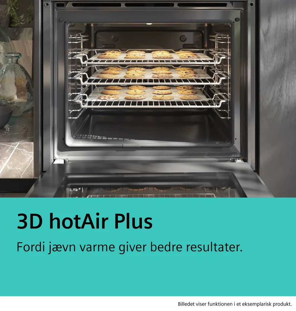 Indbygningsovn 60 x 60 cm i Sort - IQ500 - Siemens HB478G5B7