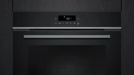 Indbygningsovn med dampfunktion 60 x 60 cm i Sort - IQ300 - Siemens HQ472G0B3