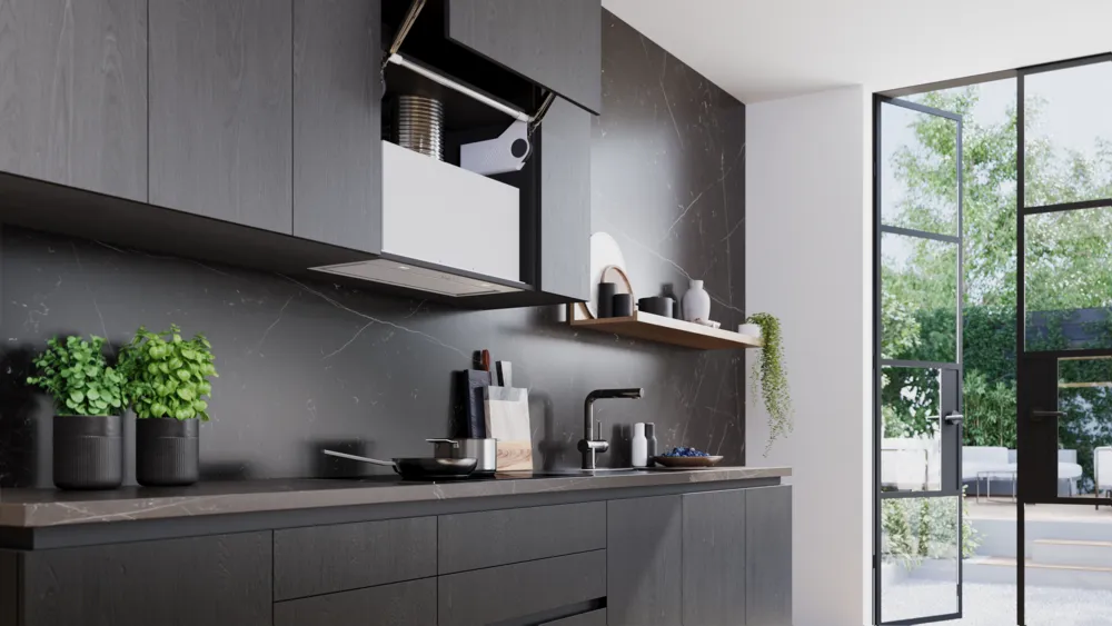 Emhætte indbyg, 70cm. m/disp. A - Siemens iQ500 - LB77NAC50