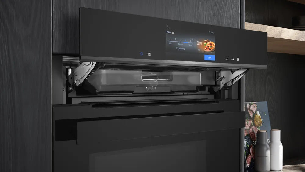 Dampovn til indbygning 60 x 60 cm i Sort - Siemens iQ700 - HS958GCB1