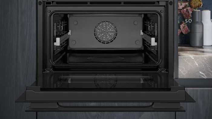 Kompakt dampovn 47l m/disp sort - Siemens iQ700 - CS936GCB1 60x45 cm sort