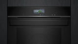 Indbygningsovn 71l Pyro A+ sort m/disp - Siemens iQ700 - HB976GMB1 - 60x60 cm sort