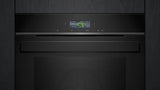 Indbygningsovn 71l Pyro A+ sort m/disp - Siemens iQ700 - HB974GLB1 - 60x60 cm sort