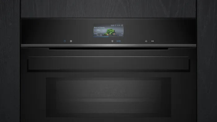 Kompakt ovn m/mikro 45l m/disp - Siemens iQ700 - CM936GCB1 - 60x45 cm sort