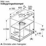 Siemens iQ500 Integreret boksemhætte 60 cm klart glas med sort tryk, Matsort - LJ67BDP60