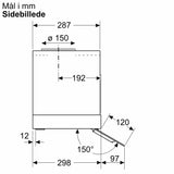 Siemens iQ700 Integreret boksemhætte 80 cm Grå glas sort print, Matsort - LJ89BET65