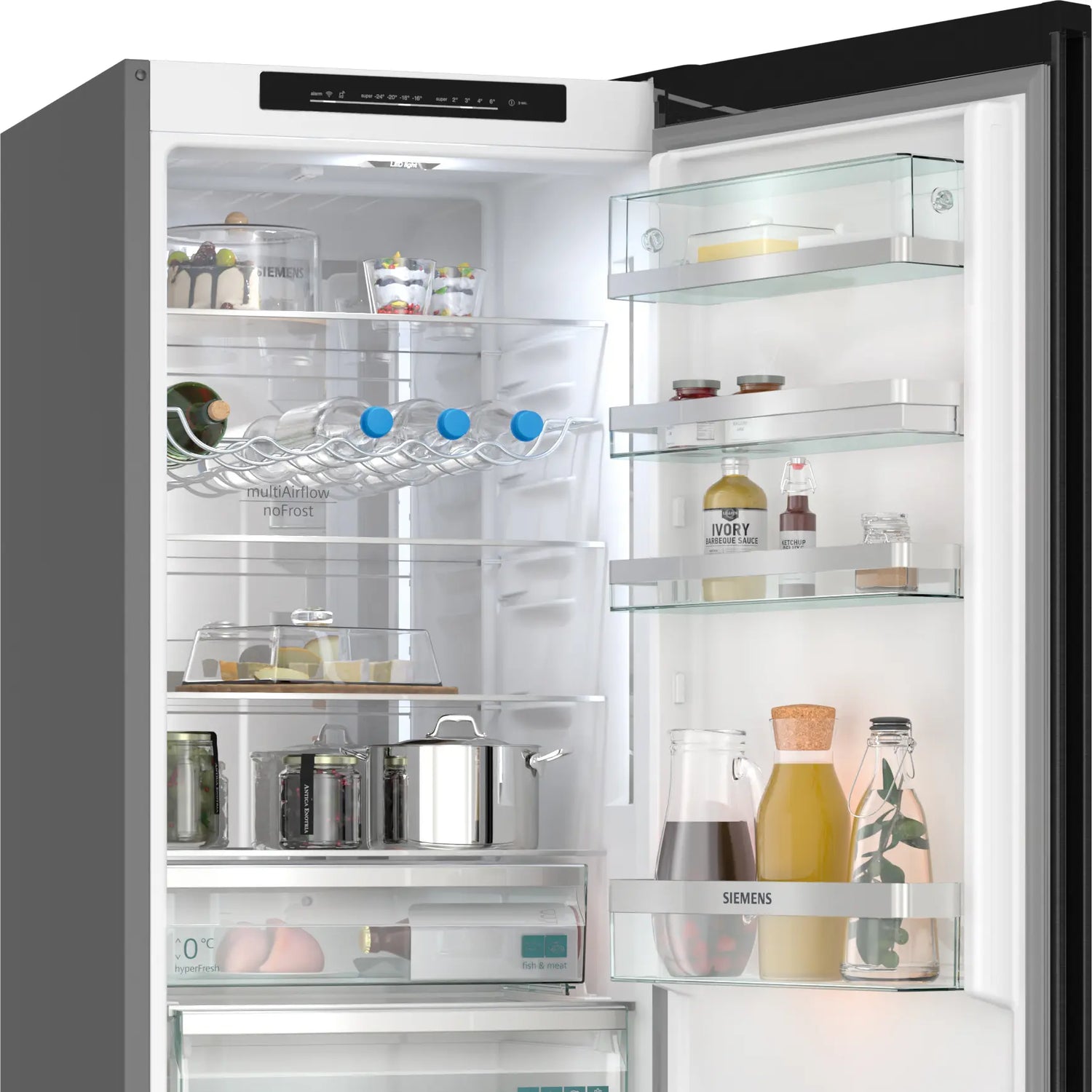 Siemens iQ700 Køle-/fryseskab 203 x 60 cm Matsort, Total noFrost - KG39NSBBF