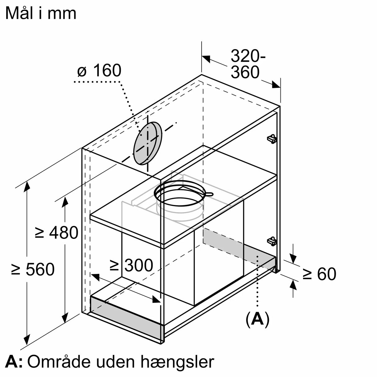 Siemens iQ500 Integreret boksemhætte 80 cm klart glas med sort tryk, Matsort - LJ87BDP60