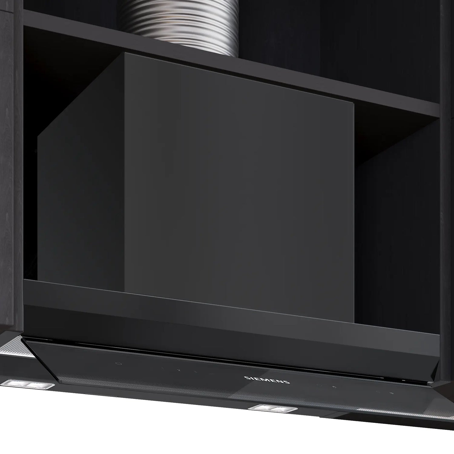 Siemens iQ500 Integreret boksemhætte 60 cm klart glas med sort tryk, Matsort - LJ67BDP60