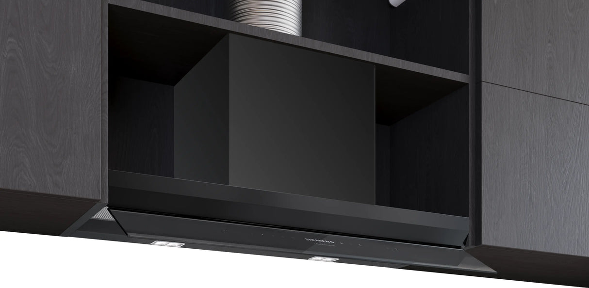 Siemens iQ700 Integreret boksemhætte 80 cm Grå glas sort print, Matsort - LJ89BET65
