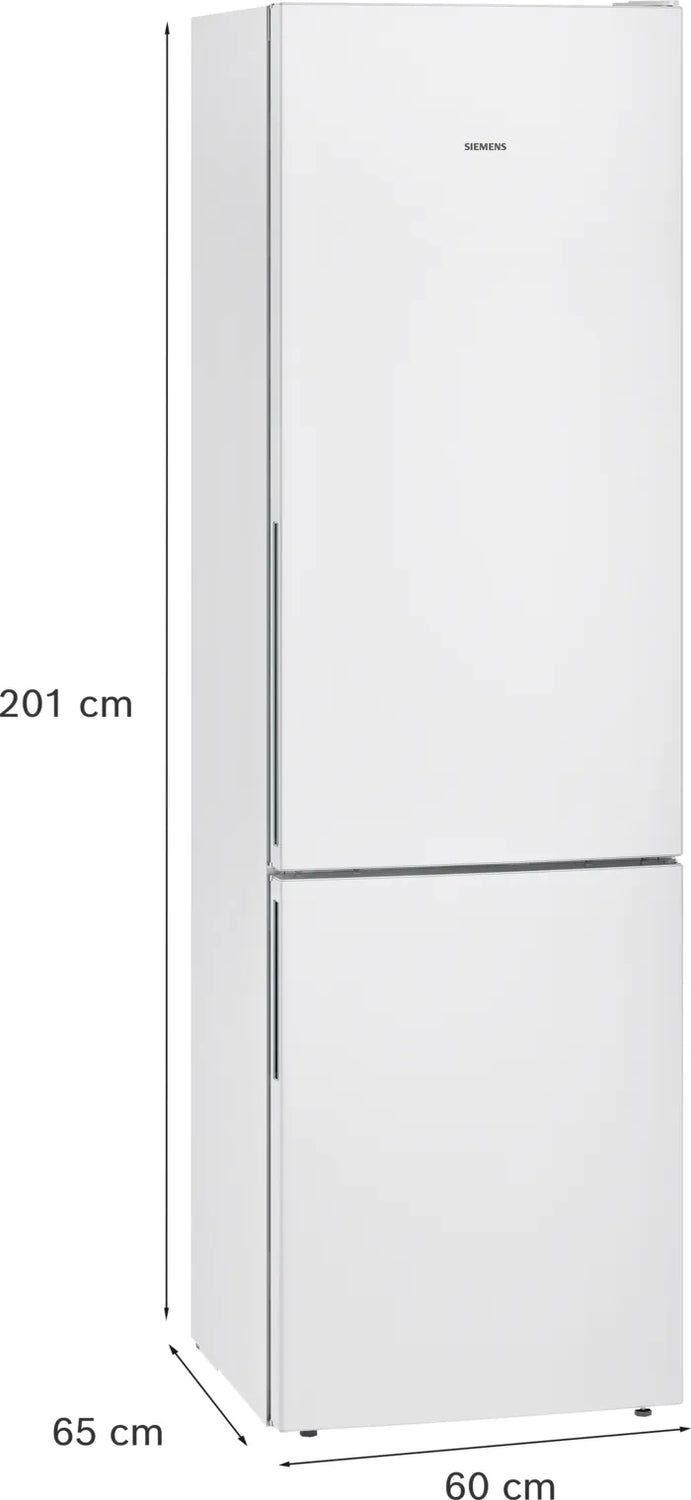 iQ500 Køle-/fryseskab 201 x 60 cm Hvid - KG39EAWCA