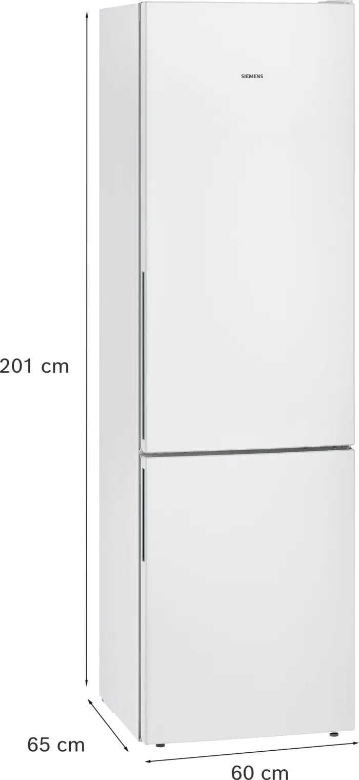 iQ500 Køle-/fryseskab 201 x 60 cm Hvid - KG39EAWCA