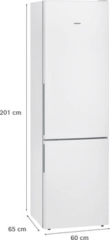 iQ500 Køle-/fryseskab 201 x 60 cm Hvid - KG39EAWCA