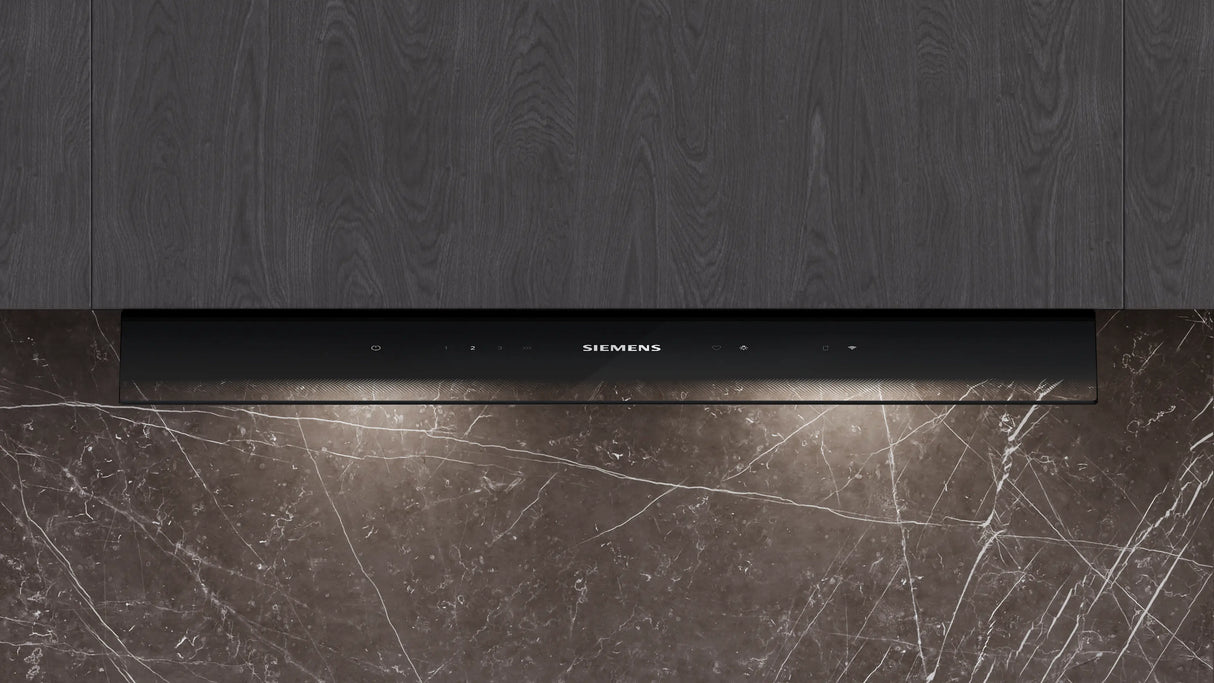 Siemens iQ500 Integreret boksemhætte 80 cm klart glas med sort tryk, Matsort - LJ87BDP60