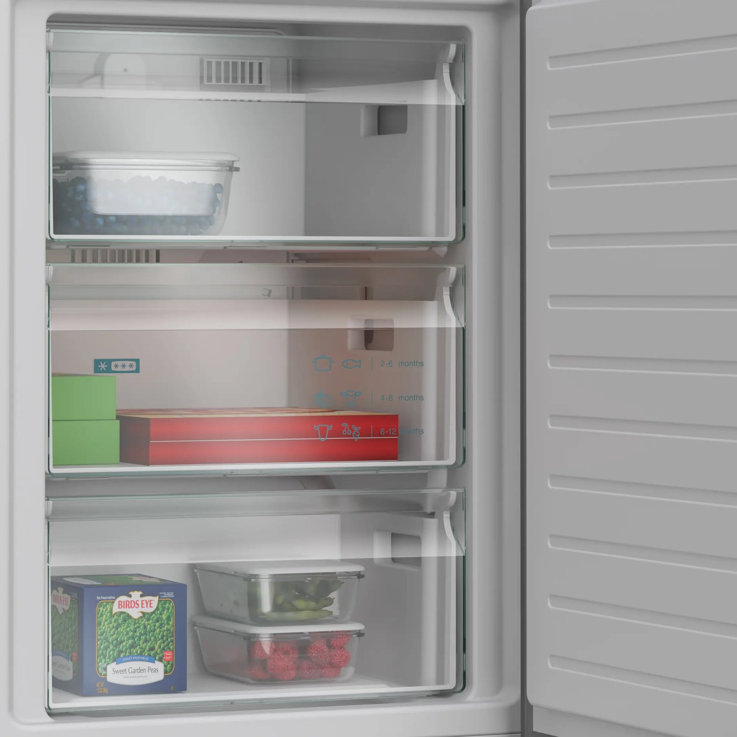 Siemens iQ300 Køle-/fryseskab 203 x 60 cm Rustfrit stål - KG39NVICV