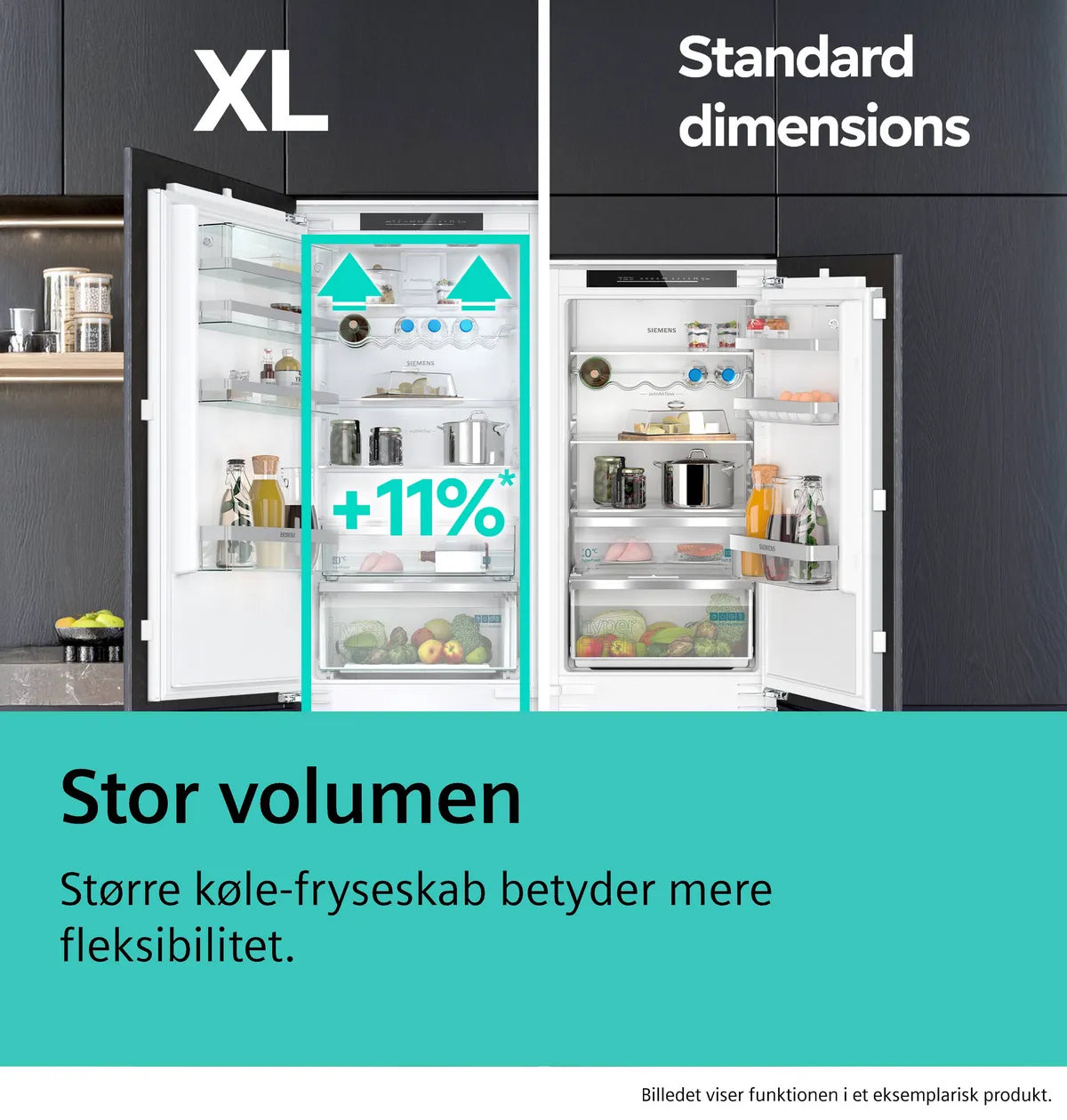 Integrerbart køle-/fryseskab 193.5 x 54.1 cm glidende hængsel - Siemens iQ100 - KI96N5SE0