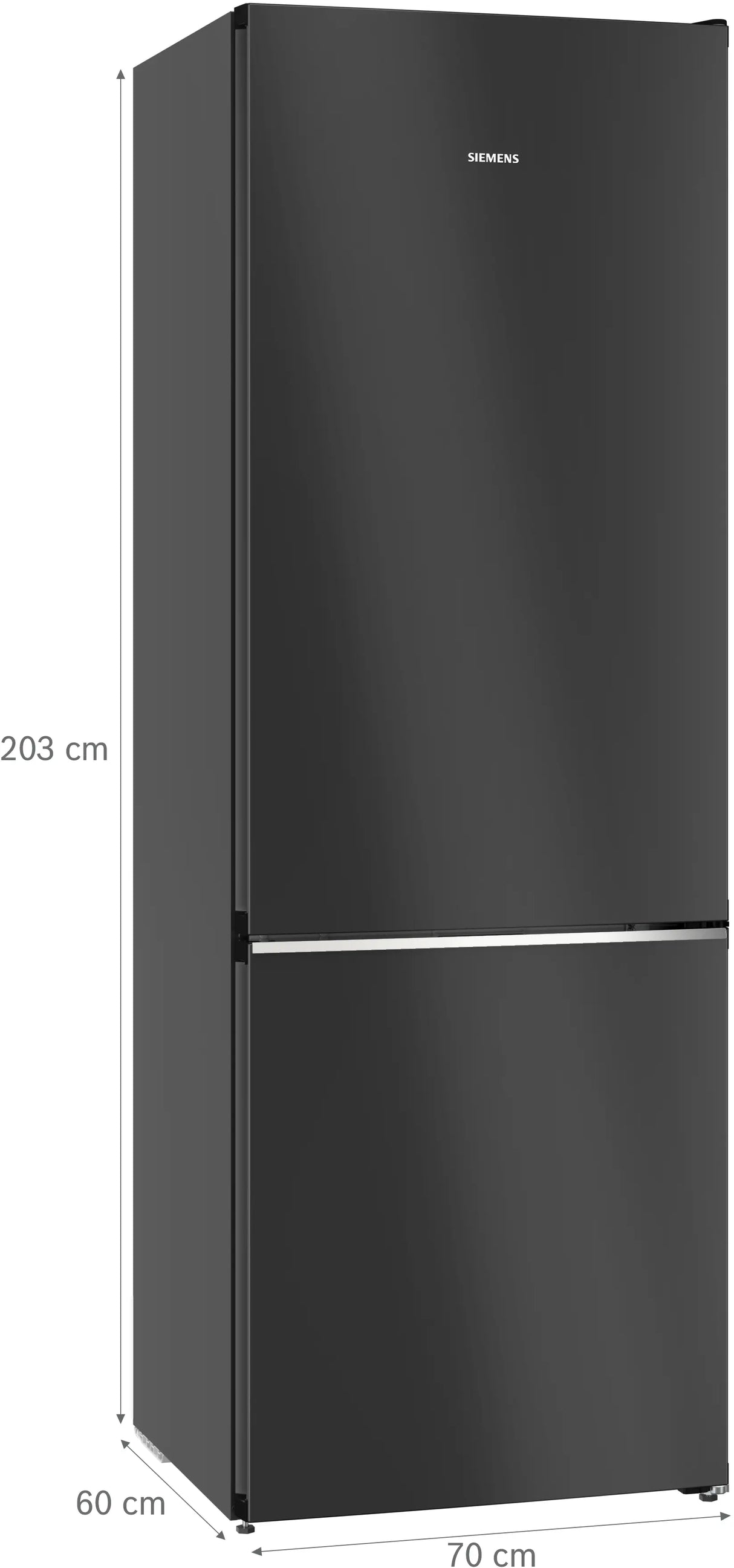 Siemens iQ700 Køle-/fryseskab 203 x 70 cm Matsort, Total noFrost - KG49NSBBF