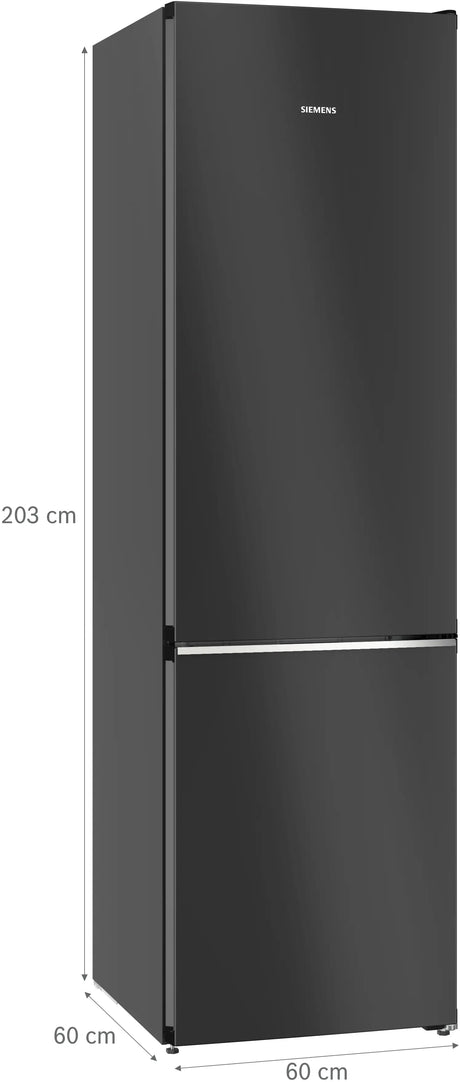 Siemens iQ700 Køle-/fryseskab 203 x 60 cm Matsort, Total noFrost - KG39NSBBF