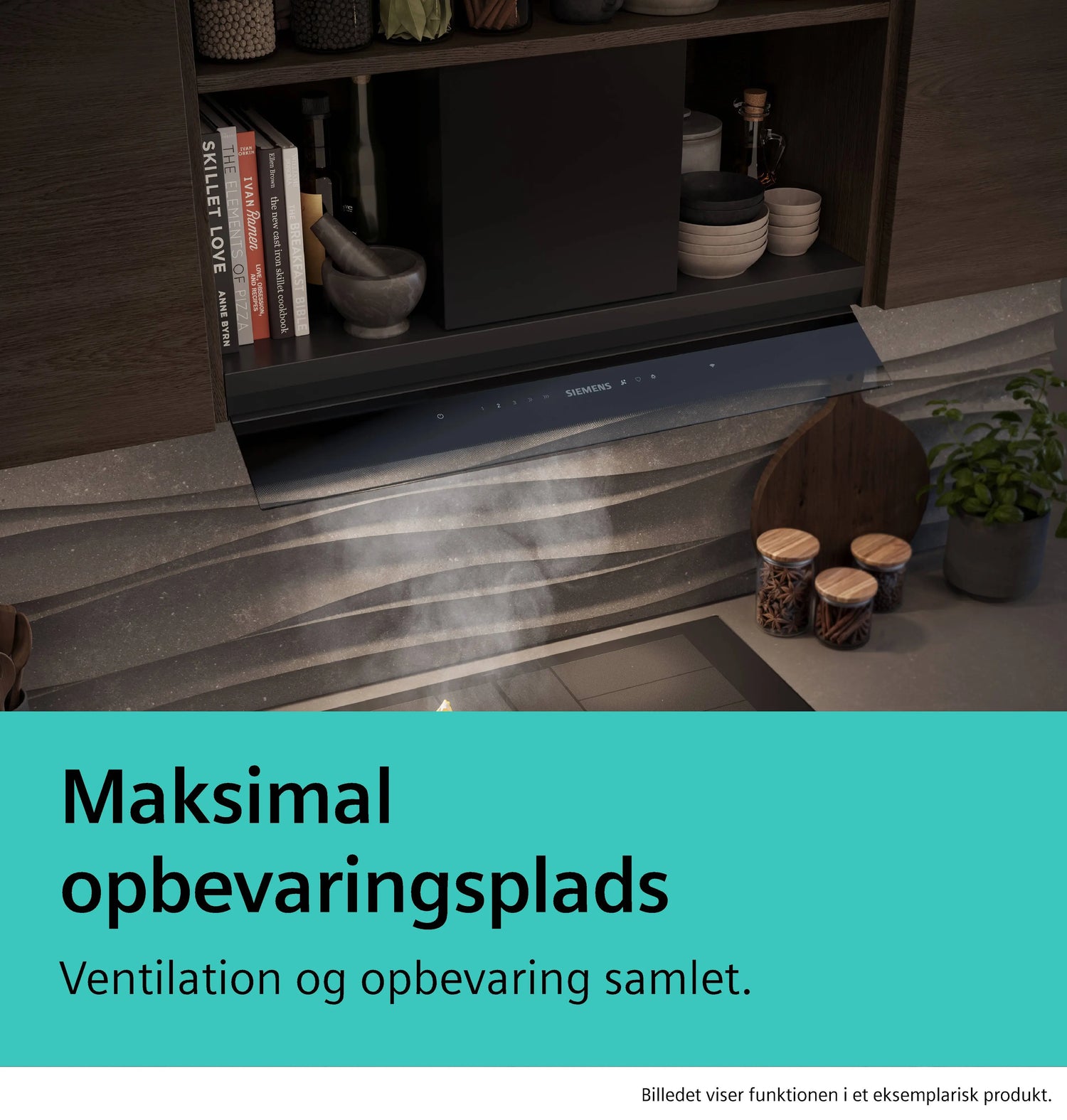 Siemens iQ500 Integreret boksemhætte 80 cm klart glas med sort tryk, Matsort - LJ87BDP60