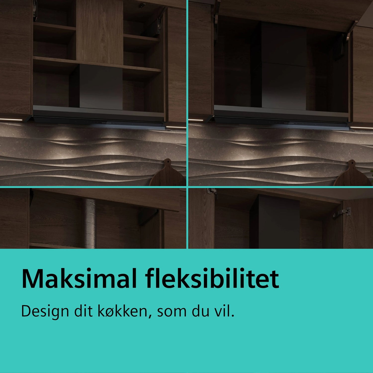 Siemens iQ700 Integreret boksemhætte 80 cm Grå glas sort print, Matsort - LJ89BET65