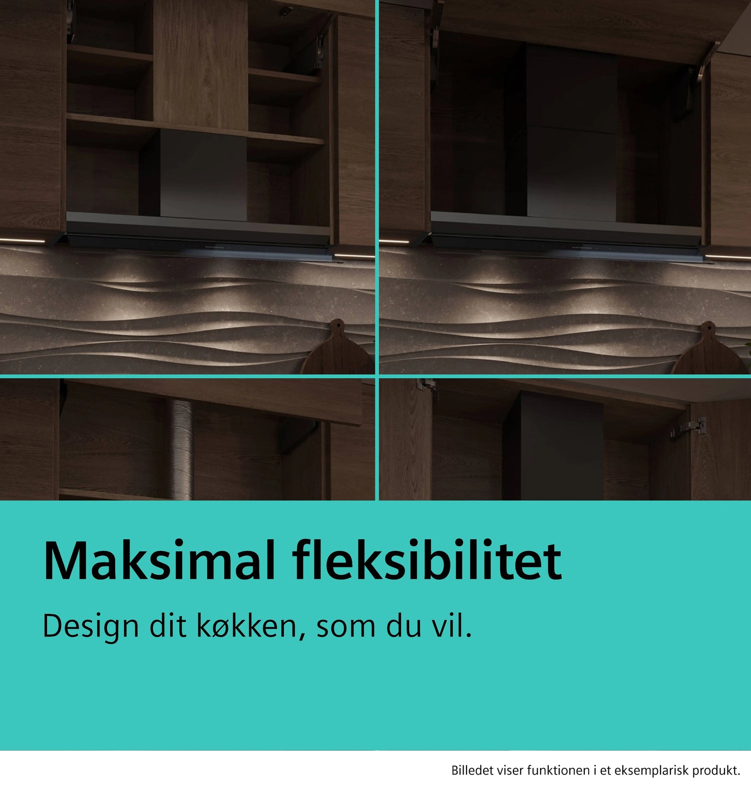 Siemens iQ700 Integreret boksemhætte 80 cm Grå glas sort print, Matsort - LJ89BET65