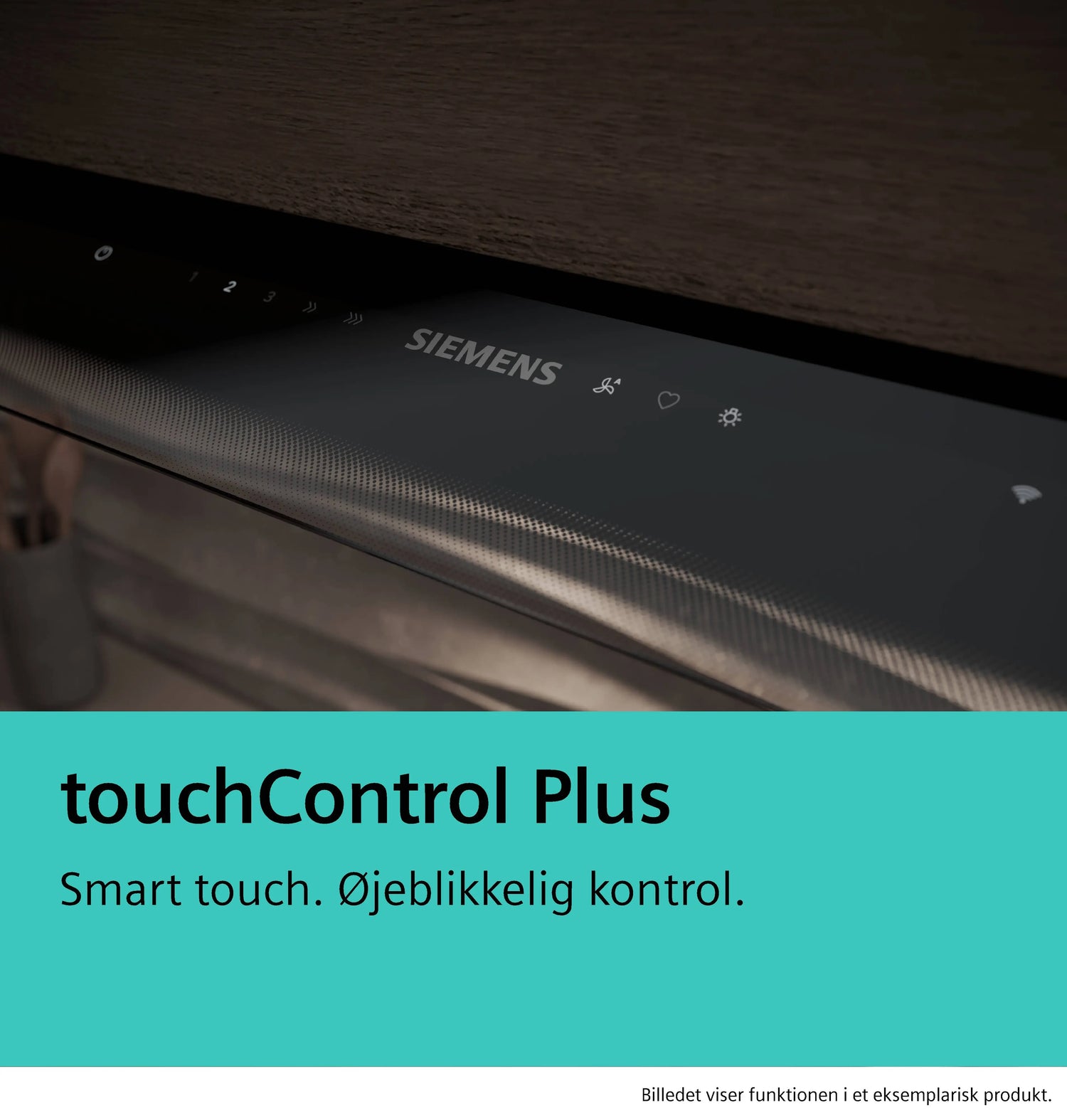 Siemens iQ500 Integreret boksemhætte 60 cm klart glas med sort tryk, Matsort - LJ67BDP60