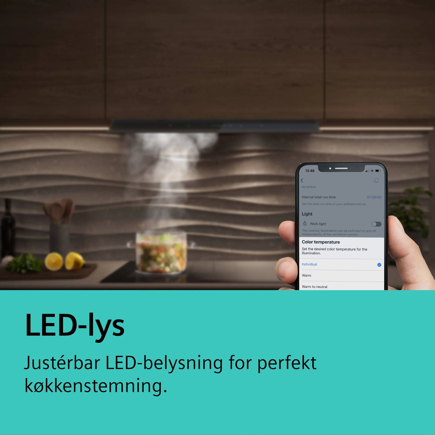 Siemens iQ500 Integreret boksemhætte 60 cm klart glas med sort tryk, Matsort - LJ67BDP60