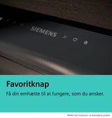 Siemens iQ500 Integreret boksemhætte 60 cm klart glas med sort tryk, Matsort - LJ67BDP60