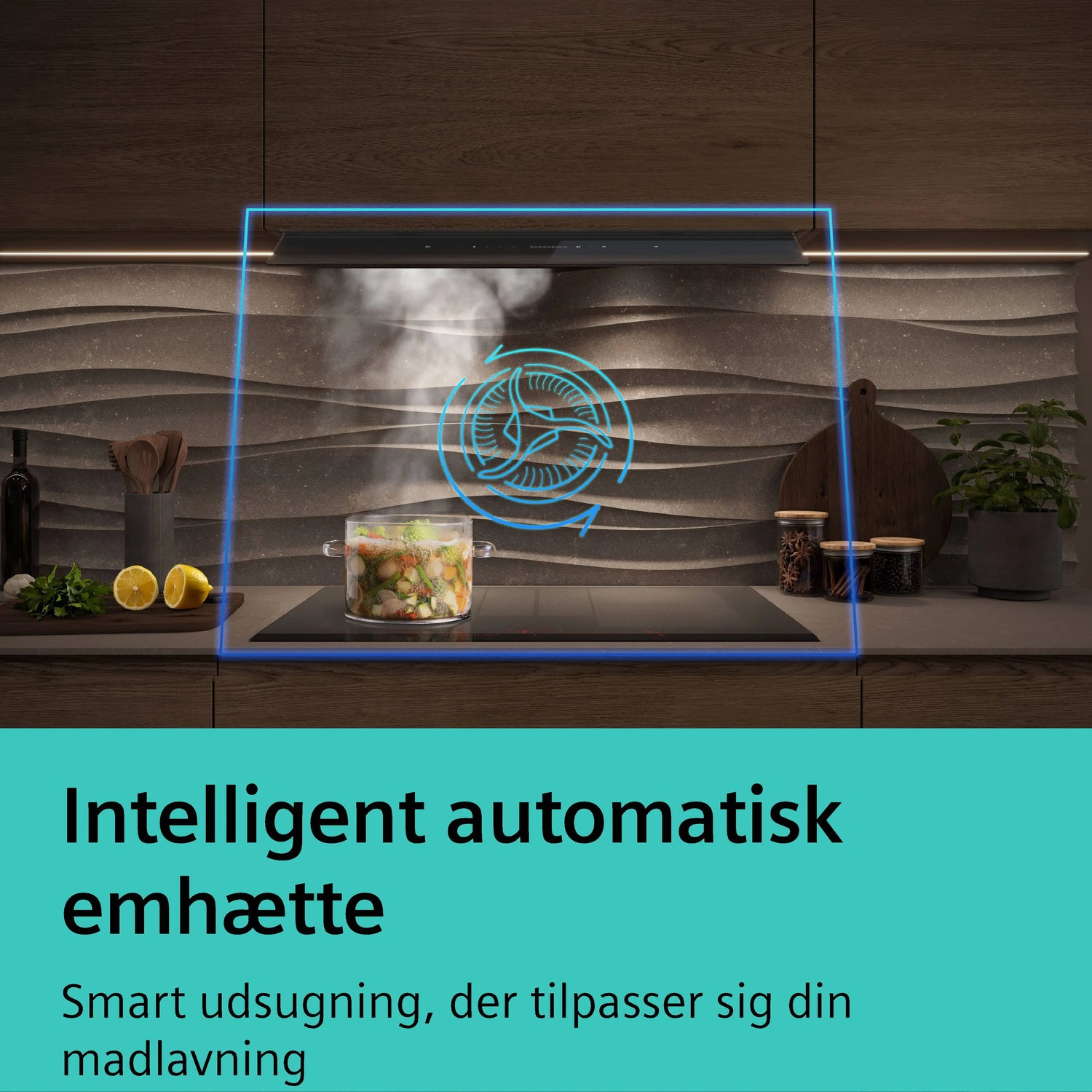 Siemens iQ500 Integreret boksemhætte 80 cm klart glas med sort tryk, Matsort - LJ87BDP60