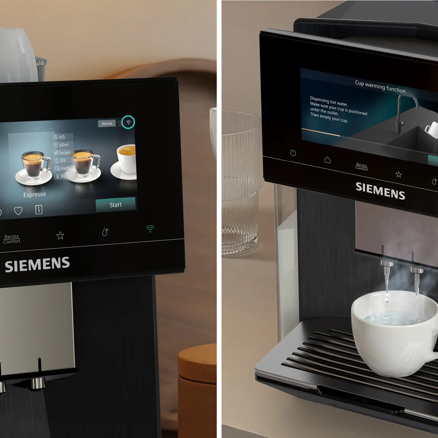 Siemens Fuldautomatisk kaffemaskine EQ900 plus iAroma Mørk rustfrit stål - TQ925EZ5