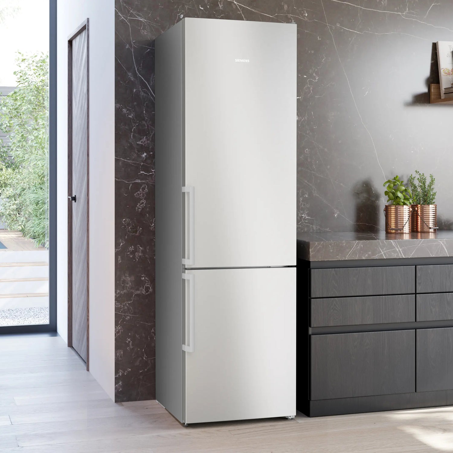 Siemens iQ300 Køle-/fryseskab 203 x 60 cm Rustfrit stål - KG39NVICV