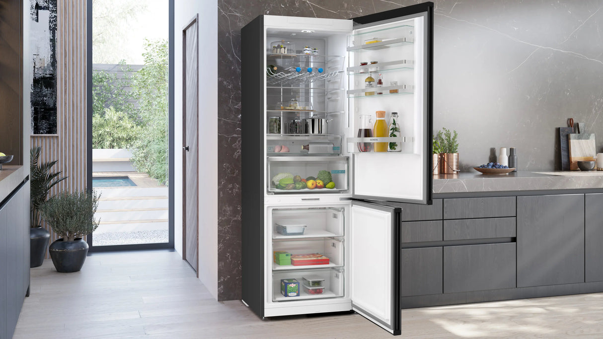 Siemens iQ500 Køle-/fryseskab 203 x 70 cm blackSteel - KG49NAXCG