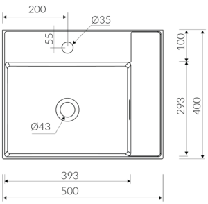 Luzern vask i Hvid mat