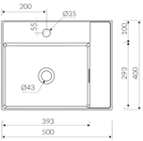 Luzern vask i Hvid mat