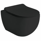 GLOMP RIMLESS VÆGHÆNGT TOILET, MATSORT